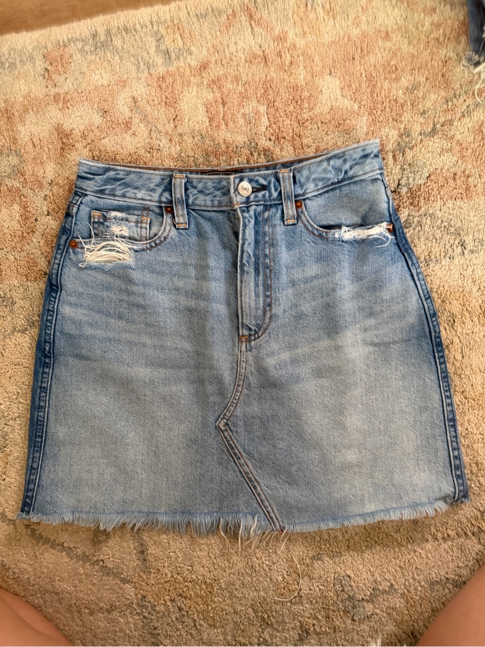 Abercrombie & Fitch Distressed Denim Skirt